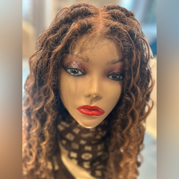 WOW! 26" Boho Faux Locs Lace Front Wig Color #T1B/30 Cinnamon Spice! - Picture 12 of 15